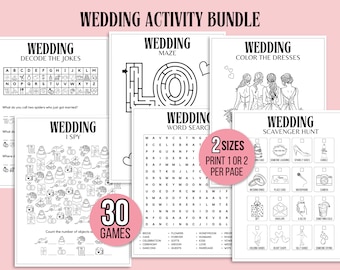 Kids Wedding Activity Bundle, Wedding Activity Pack for Kids, Kids Wedding Book, Wedding Activity Kit for Kids, Kids Wedding Coloring Pages