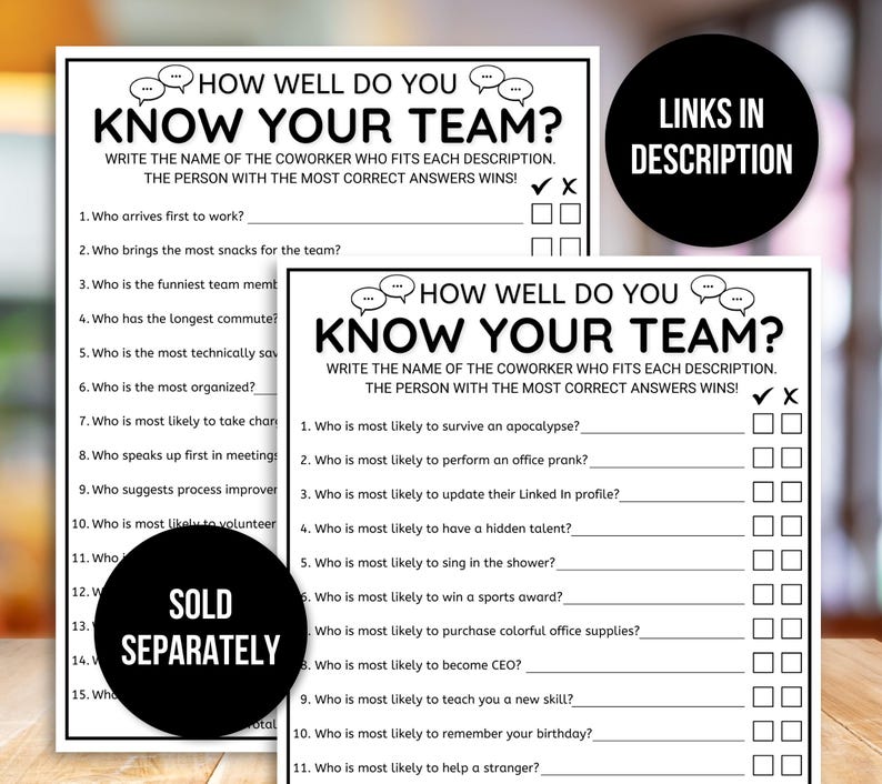 Office Games, Team Building Games, Office Emoji Games, Coworker Games, Happy Hour Office Party, Printable Team Building Game, Work Party