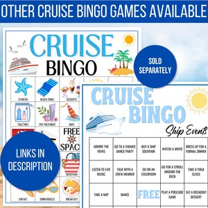 Cruise Bingo, Cruise Games, 50 Cruise Bingo Cards, Cruise Ship People Watching Bingo, Cruise Ship Game, Cruise Vacation Game, Family Cruise
