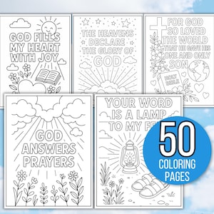 Kids Bible Verse Coloring Pages, Kid's Bible Coloring Pages, Sunday School Coloring Pages, Christian Coloring Pages, Religious Coloring Page