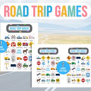 Road Trip Scavenger Hunts, Road Trip Games, Road Trip Hunt, Road Trip Activities, Road Trip Bingo, Road Trip Games Bundle, Kids Travel Games