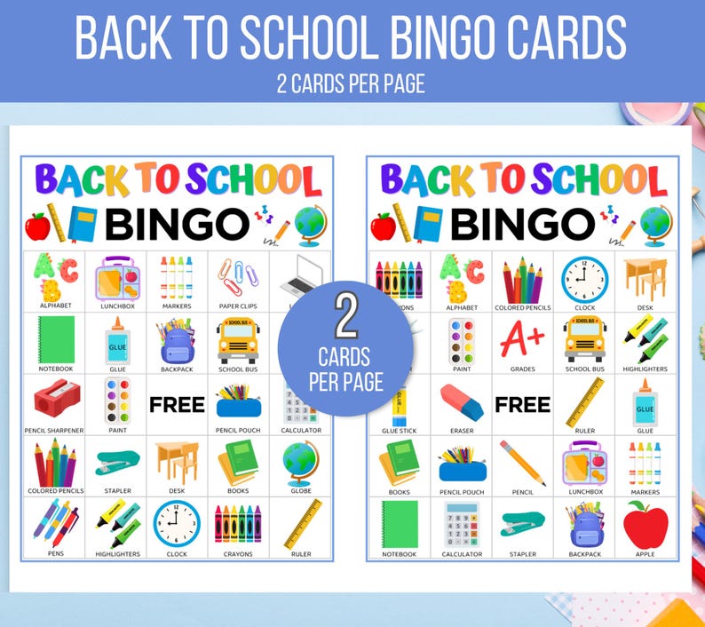 Back to School Bingo, Back to School Games, School Bingo, Welcome Back ...