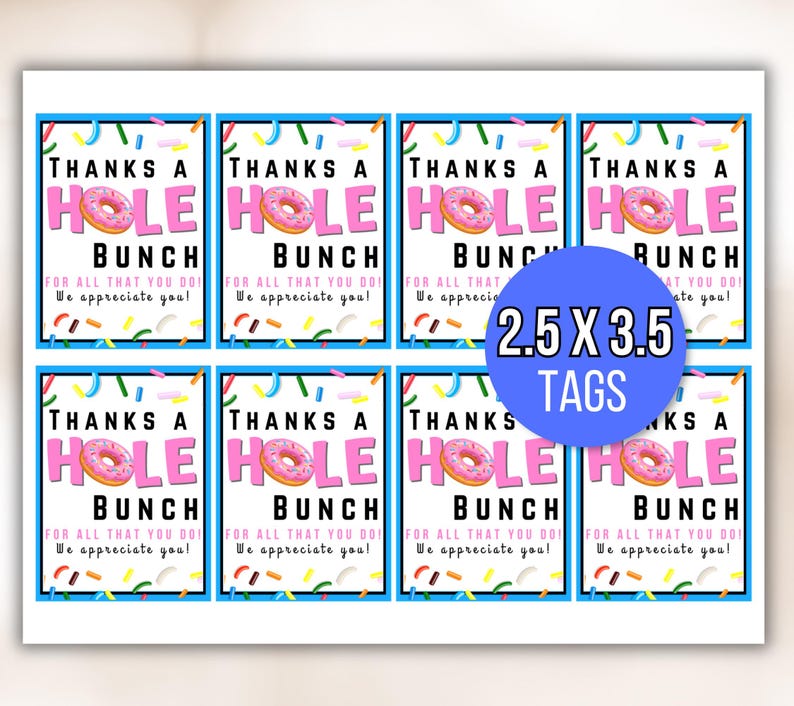 Appreciation Tags, Employee Appreciation Tags, Staff Appreciation Tags, Appreciation Food Tags Bundle, Appreciation Week Tags, Thank You Tag