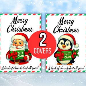 Christmas Gift Card Book, Printable Gift Card Book, Christmas Card Holder, Christmas College Care Package Kit, Personalized Gift Card Holder