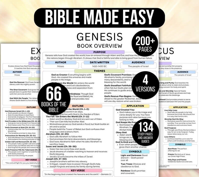 Womens Bible Study Guide, Printable Womens Bible Study Guide for Reflection, Bible Book Summary, Womens Bible Study Planner, Bible Summary