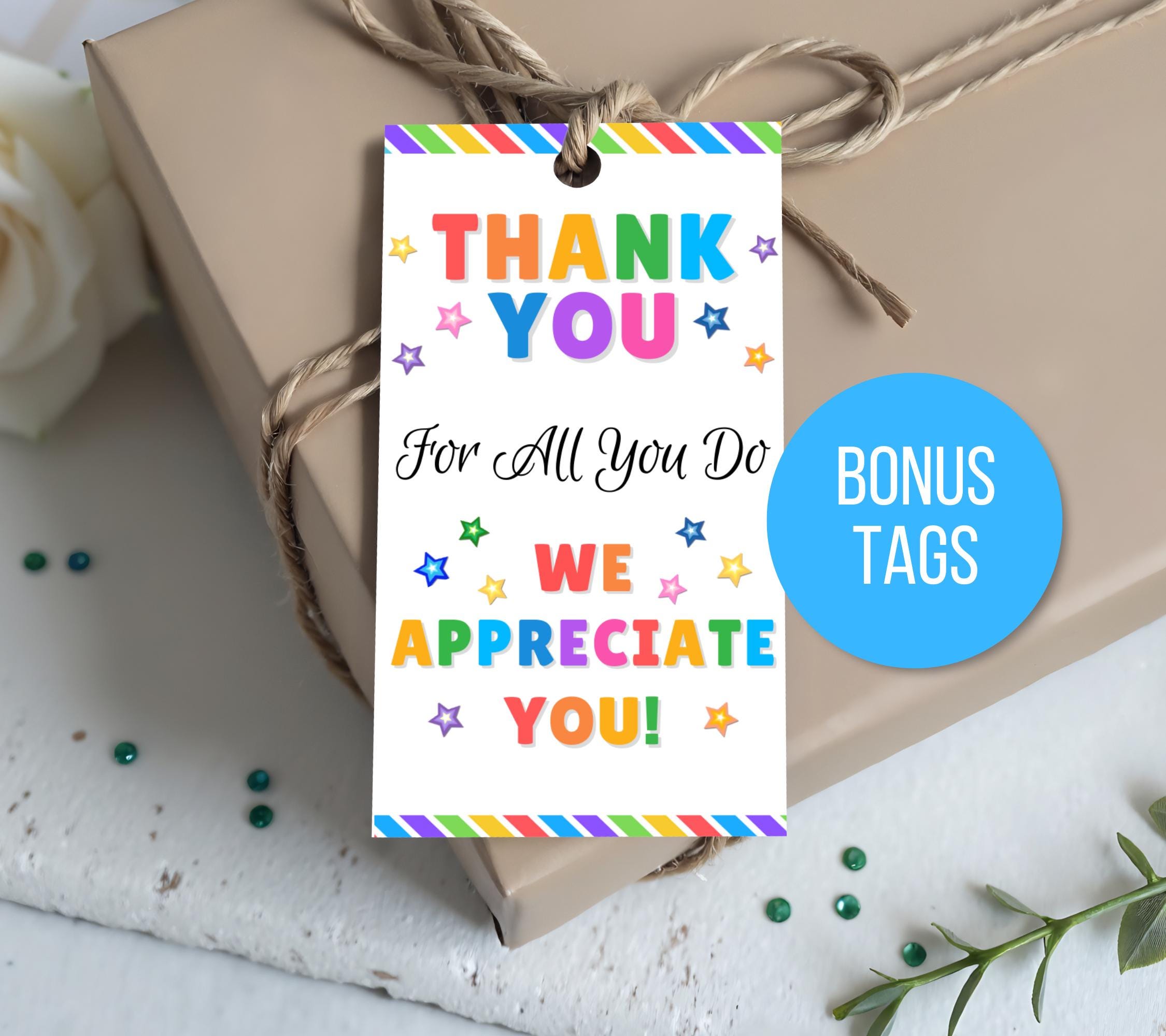 Appreciation Week Printable Sign, Thank You for All You Do, Thank You ...