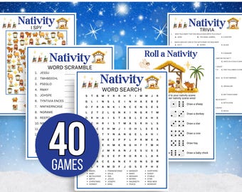 Church Christmas Party Games, Nativity Games, Christian Christmas Games, Christmas Bible Games, Sunday School Games, Church Party Games