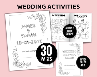 Kids Wedding Activity Bundle, Wedding Activity Pack for Kids, Kids Wedding Book, Wedding Activity Kit for Kids, Kids Wedding Coloring Pages