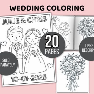 Kids Wedding Activity Bundle, Wedding Activity Pack for Kids, Kids Wedding Book, Wedding Activity Kit for Kids, Kids Wedding Coloring Pages image 7