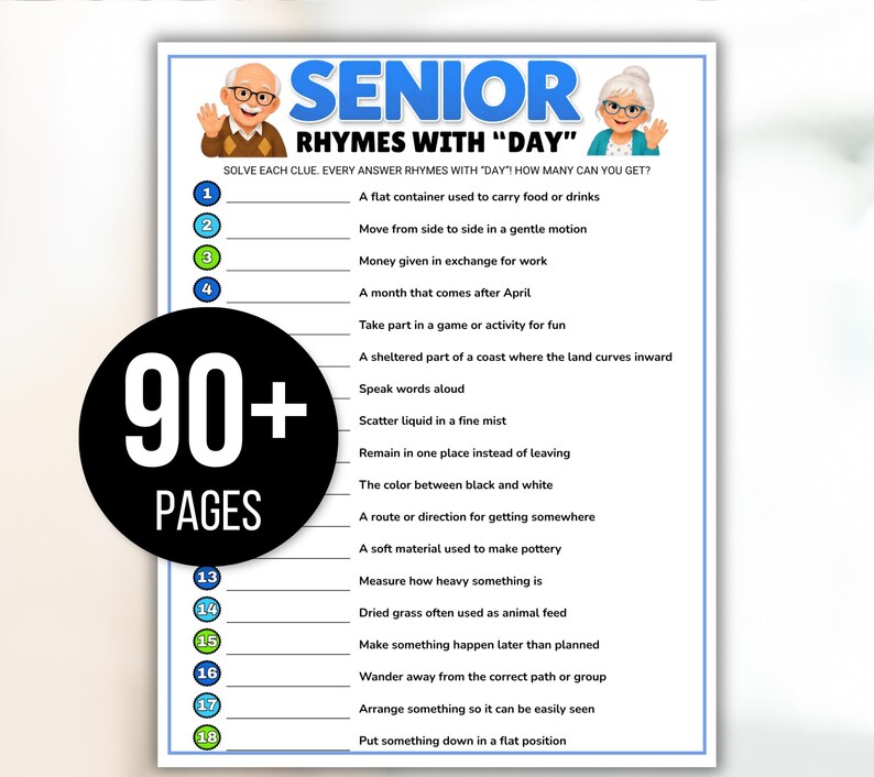 Senior Games Bundle, Activities for Seniors, Assisted Living Games, Nursing Home Activities, Senior Center Games, Senior Trivia, Senior
