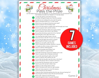 Christmas Pass the Prize Game, Christmas Pass the Present Game, Christmas Party Game, Teen Christmas Game, Christmas Left Right Game