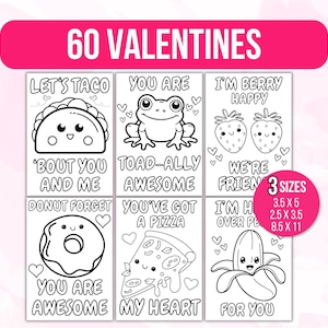 Valentines Coloring Cards, Valentines Day Valentine Cards, Valentine's Cards for Kids, Classroom Valentine Activity, Printable Valentines