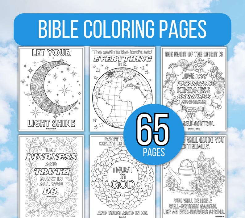 Bible Verse Coloring Pages, Bible Coloring Pages, Christian Coloring Book, Christian Coloring Sheets, Religious Coloring Pages, Bible, Bible