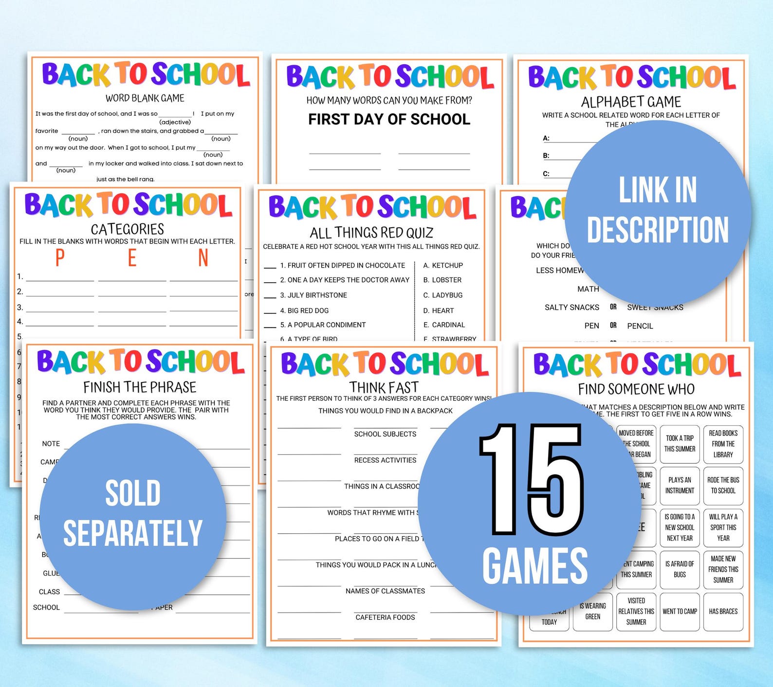 Icebreaker Game, Back to School Icebreaker, Team Building Game, Table ...