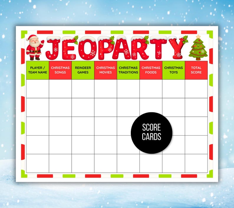Christmas Jeoparty Game Bundle, Christmas Jeoparty Games, Christmas Jeoparty, Christmas Jeoparty Games for Kids, Teen Christmas Game, Trivia
