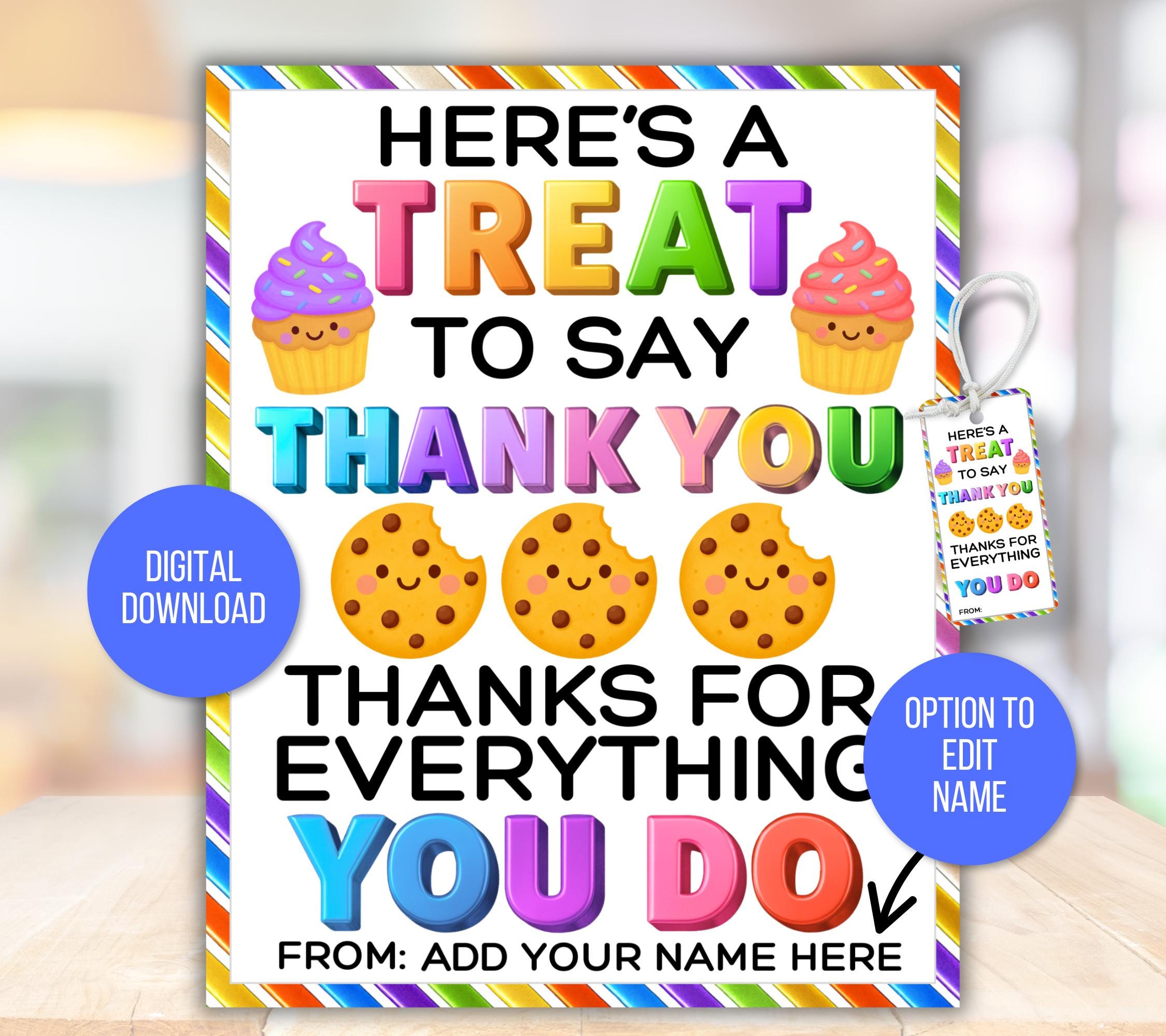 You Do Sign Appreciation Sign, Thank You Treat Sign, Treat Appreciation Sign, Thank ...