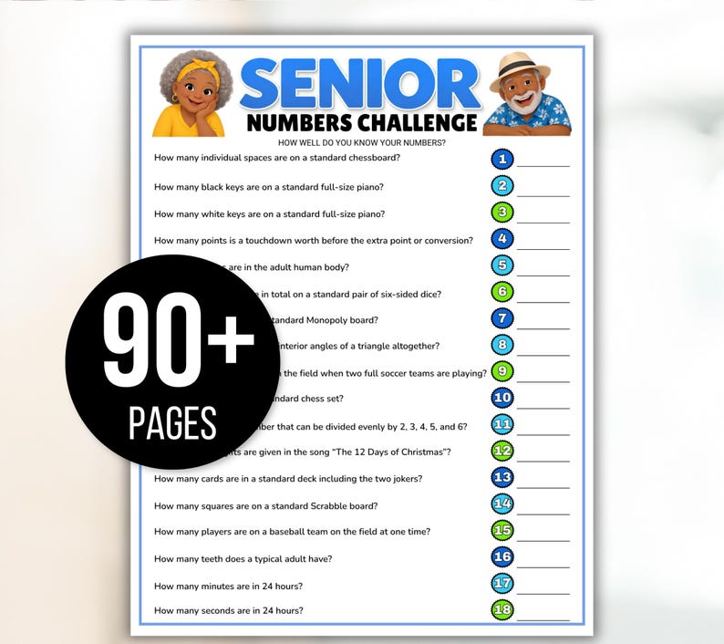 Senior Games Bundle, Activities for Seniors, Assisted Living Games, Nursing Home Activities, Senior Center Games, Senior Trivia, Senior