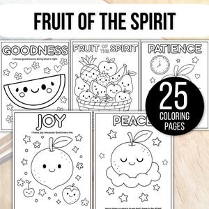 Fruit of the Spirit Coloring Sheets, Fruits of the Spirit Activity, Bible Coloring Pages, Fruit of the Spirit Coloring Pages, Sunday School