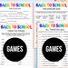 Back to School Games, Back to School Game Bundle, Back to School ...