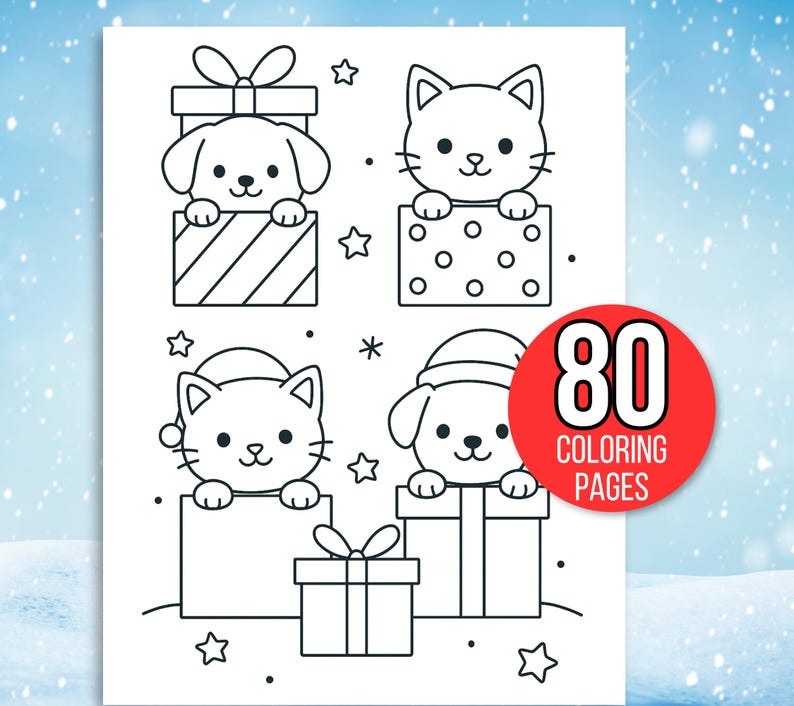 Christmas Coloring Pages, Christmas Coloring Book, Christmas Coloring Sheets, Winter Coloring Pages, Kids Christmas Coloring Pages, Winter