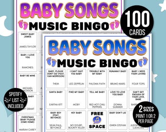 Baby Shower Songs Bingo, Baby Music Bingo Game, Baby Shower Bingo Game, Baby Songs Bingo Game, Baby Shower Bingo, Baby Shower Activities