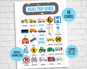 Road Trip Bingo printable - Etsy