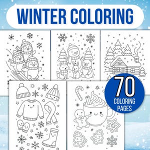 Winter Coloring Pages, Winter Coloring Book, Winter Coloring Sheets, Christmas Coloring Pages, Kids Winter Coloring Pages, Winter Activities