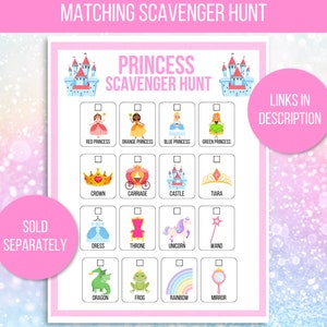 Princess Bingo, 30 Printable Princess Bingo Cards, Princess Birthday ...