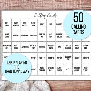 100 Baby Shower Bingo Cards, Unique Prefilled Baby Bingo Game Cards, Baby Gift Bingo Cards, Baby Shower Bingo Game, Minimalist Baby Bingo
