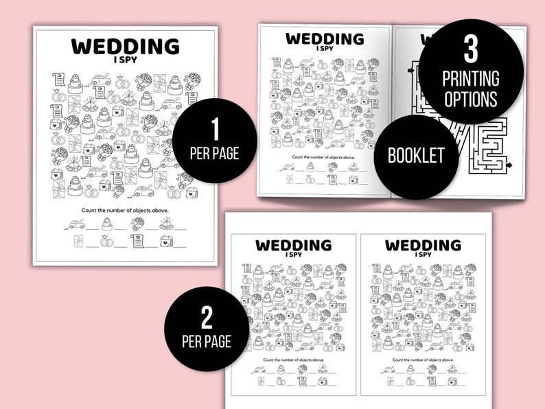 Kids Wedding Activity Bundle, Wedding Activity Pack for Kids, Kids Wedding Book, Wedding Activity Kit for Kids, Kids Wedding Coloring Pages image 5