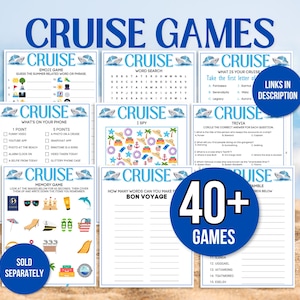 Cruise Bingo, Cruise Games, 50 Cruise Bingo Cards, Cruise Ship People Watching Bingo, Cruise Ship Game, Cruise Vacation Game, Family Cruise