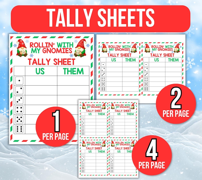 Christmas Bunco Score Sheet, Christmas Gnome Bunco, Christmas Bunco, Christmas Bunco Game, Christmas Bunco Scorecards, Bunco Tally Sheets