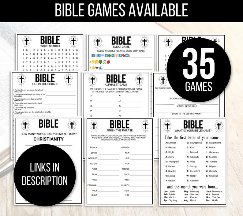 Bible Bingo, Bible Stories Bingo, 50 Bible Bingo Cards, Bible Activity For Kids, Bible Activity, Sunday School Bingo,  Bible Stories Game
