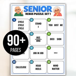 Senior Games Bundle, Activities for Seniors, Assisted Living Games, Nursing Home Activities, Senior Center Games, Senior Trivia, Senior