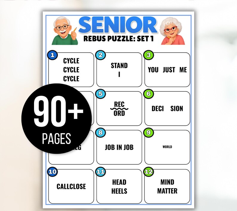 Senior Games Bundle, Activities for Seniors, Assisted Living Games, Nursing Home Activities, Senior Center Games, Senior Trivia, Senior