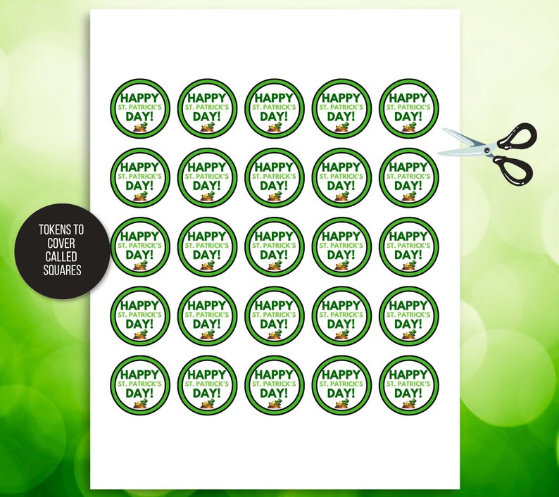 St. Patrick's Day Bingo, 50 St. Patrick's Bingo Cards, St. Patrick's Day Game, St. Paddy's Game for Kids, St. Patrick's Day Party Game