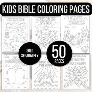 Bible Bingo, Bible Stories Bingo, 50 Bible Bingo Cards, Bible Activity For Kids, Bible Activity, Sunday School Bingo, Bible Stories Game image 8
