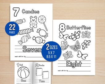 123 Coloring Book Baby Shower Game, 123 Book Baby Shower Activity, 123 Baby Shower Coloring Book, Baby Shower Game Bundle, Baby Activities
