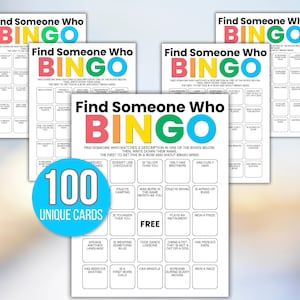 Conheça-se Bingo, Encontre alguém que faça Bingo, Encontre o convidado Bingo, Bingo quebra-gelo, Jogo quebra-gelo, Atividade quebra-gelo, Bingo em sala de aula imagem 6