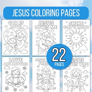 Kids Bible Coloring Pages, Jesus Loves Me Coloring Pages, Jesus Coloring Pages, Sunday School Coloring Pages, Christian Coloring, God's Love