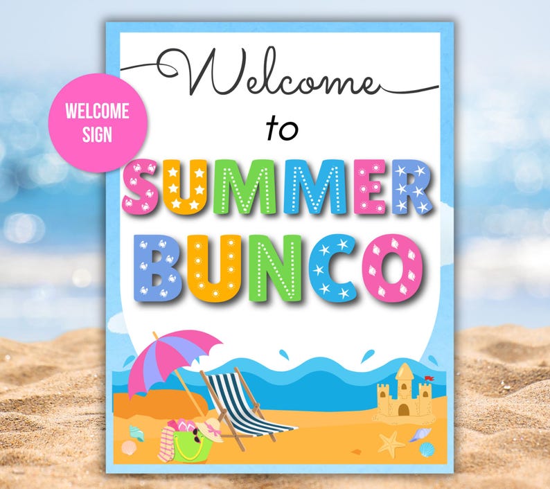 Summer Bunco Score Sheet, Summer Bunco, Summer Bunco Game, Summer Bunco Scorecards, Bunco Game Rules, Bunco Table Numbers, Bunco Tally Sheet