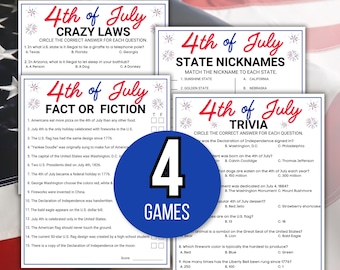 Quizspiel zum 4. Juli, Spiel zum 4. Juli, Quizspiele zum 4. Juli, Partyspiel zum 4. Juli, Fakten oder Fiktionen zum 4. Juli, Patriotisches Quiz