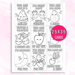 Valentines Coloring Cards, Valentines Day Valentine Cards, Valentine's Cards for Kids, Classroom Valentine Activity, Printable Valentines