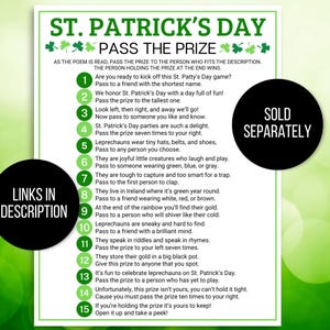 St. Patrick's Day Trivia Game, St. Patrick's Day Game, St. Patrick's Trivia Game, St. Patrick's Day Party Game, St Patrick's Fact or Fiction