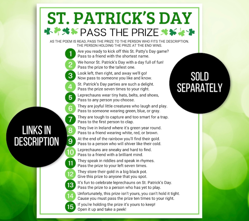 St. Patrick's Day Trivia Game, St. Patrick's Day Game, St. Patrick's Trivia Game, St. Patrick's Day Party Game, St Patrick's Fact or Fiction