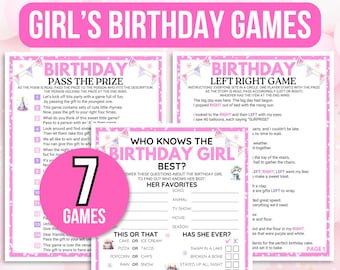 Birthday Games for Girls, Girls Birthday Games, Who Knows The Birthday Girl Best, Left Right Birthday, Pass the Prize Games, Friendly Feud