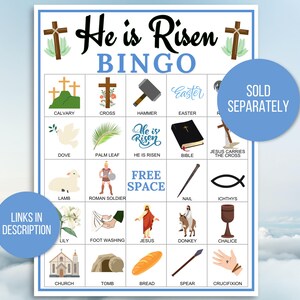 Easter Bible Trivia, Resurrection Trivia, He is Risen Trivia, Religious Easter Trivia, Holy Week Trivia, Bible Easter Games, Easter Activity