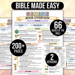 Bible Study Guide, Bible Made Simple, Bible Made Easy, Bible Book Summary, Bible Summary Guide, Bible Chapter Summary, Scripture Bundle