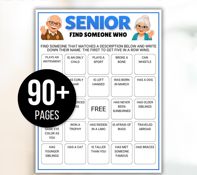 Senior Games Bundle, Activities for Seniors, Assisted Living Games, Nursing Home Activities, Senior Center Games, Senior Trivia, Senior