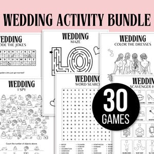 Kids Wedding Activity Bundle, Wedding Activity Pack for Kids, Kids Wedding Book, Wedding Activity Kit for Kids, Kids Wedding Coloring Pages